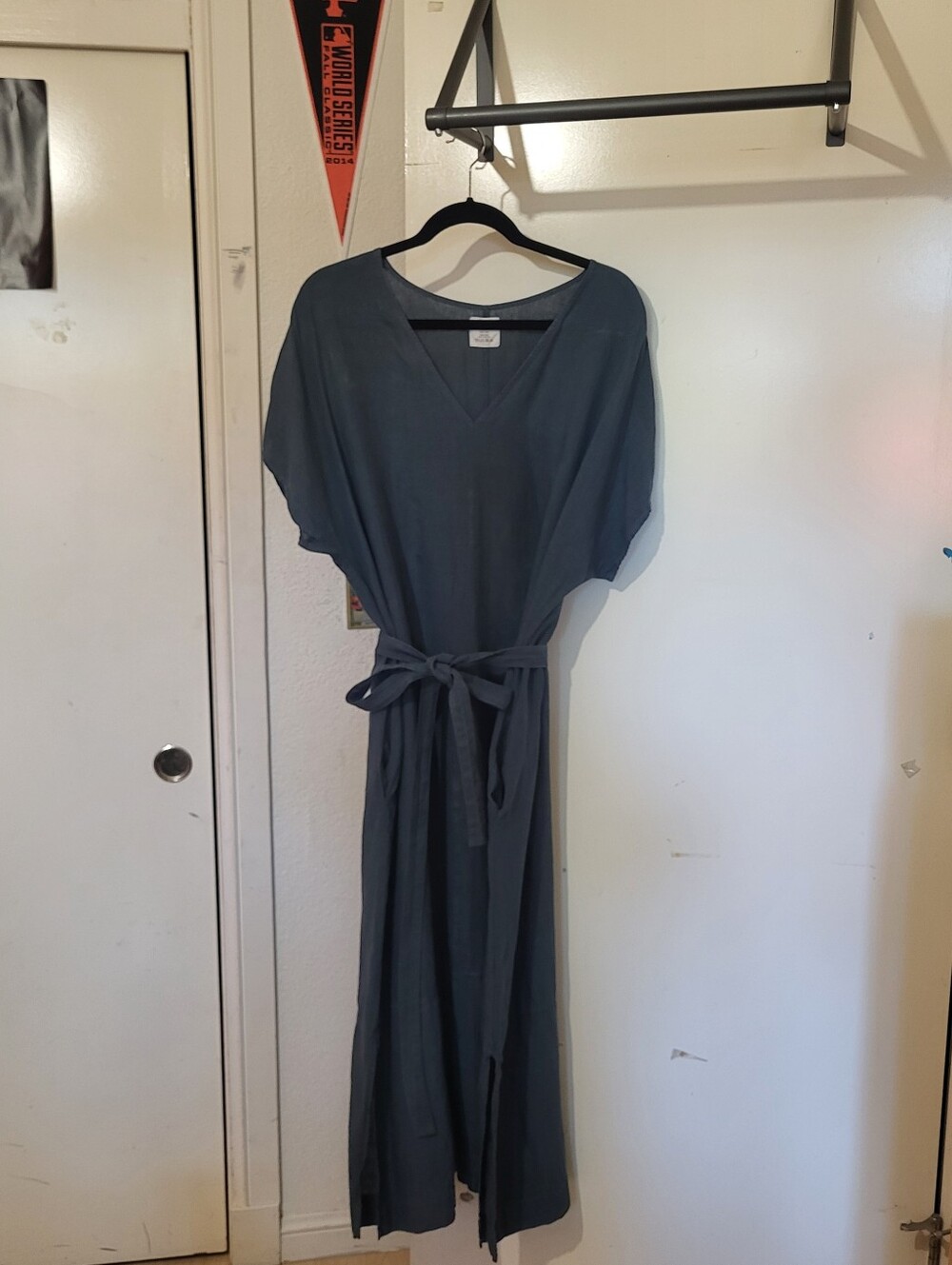 EUC, Dressmelinen Aka Mooshoplinen 100% Linen Dress In Ocean Green, XL